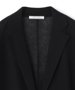 BEIGE， PYRRHOT / シアーコンビ ニットジャケット Black