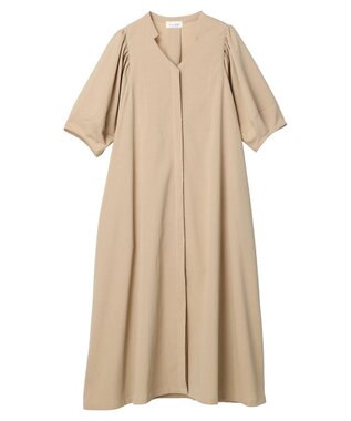 Green Parks ■ＥＳＣＡＲ　ランタンスリーブシャツワンピース Beige