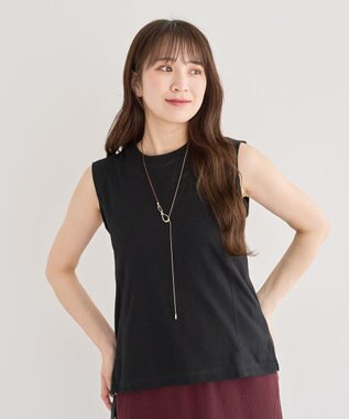 Green Parks ・ＤＯＵＢＬＥ　ＦＬＡＧＳ　ピグメント切替ノースリ Black