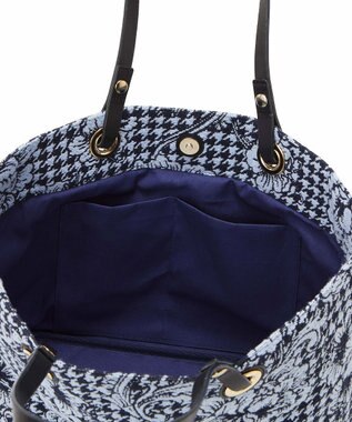 TOPKAPI 【TREASURE TOPKAPI】ジャガード生地 総柄 A4 トートバッグ ブルー