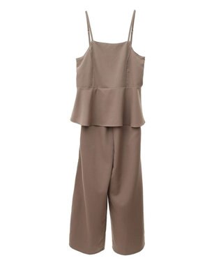 Green Parks ・ＥＬＥＮＣＡＲＥ　ＤＵＥ　ペプラムサロペット Dark Beige