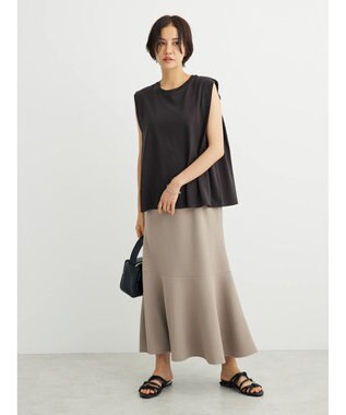 Green Parks カットＪＱマーメイドスカート Gray Beige