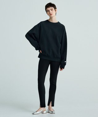 uncrave 【洗える】スムースニット レギンス（uncrave WHITE） ブラック