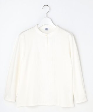 J.PRESS LADIES S レースコンビ ボウタイ カットソー ホワイト系