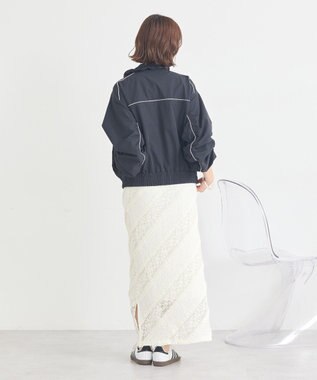 earth music&ecology パイピングブルゾン Black