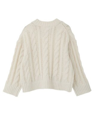 AMERICAN HOLIC 透かしケーブルニットプルオーバー Green