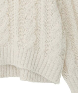 AMERICAN HOLIC 透かしケーブルニットプルオーバー Green