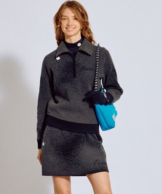 PW CIRCULUS 【手洗い洗濯可】 【WOMEN】グラデーションニット ゴルフウェア レディース ブラック系