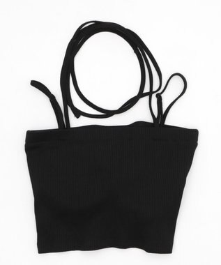 WEGO 【カップ付きインナー】なちゅ盛れカップインマルチWAYキャミ ブラック