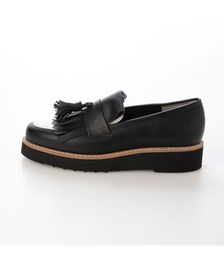 MODE ET JACOMO <carino>【レイン対応】【2WAY】厚底タッセルローファー ブラックコンビ