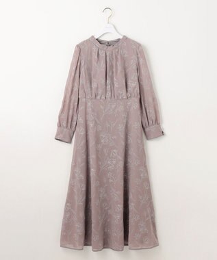 ANY SIS 【Lily Calin】ラインエンブロイダリー ドレス ピンク