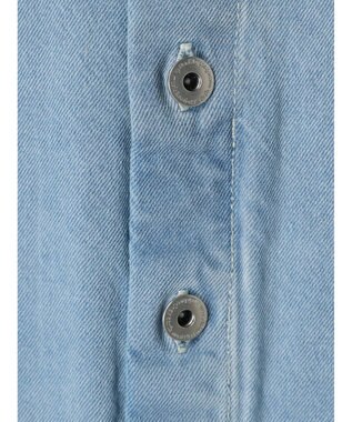 earth music&ecology ボタンナローデニムスカート Light Indigo