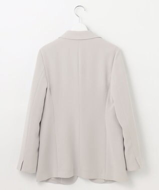 自由区 L 【セットアップ対応・洗える】トリアセダブルクロステーラード ジャケット ライトグレー系