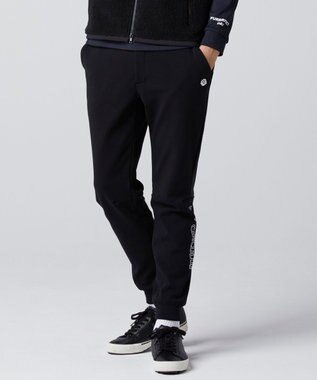 PW CIRCULUS 【MEN】サイドロゴ ジャージー ジョガーパンツ ブラック系