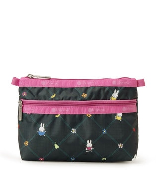 LeSportsac COSMETIC CLUTCH/ミッフィーオーチャードグリーン/ピンク