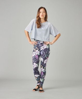 Chacott シアーリブバッククロスTシャツ ヒヤシンス