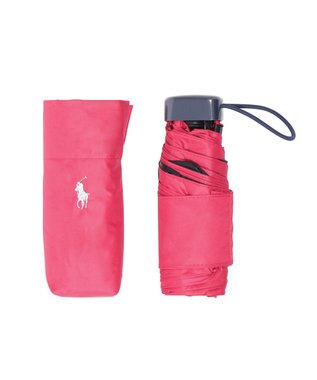 MOONBAT 【WEB限定セット/UV遮蔽率100％】POLO RALPH LAUREN （ポロ ラルフローレン）サコッシュ付き 晴雨兼用 折りたたみ傘 ポロポニー ローズピンク