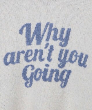 WEGO フラッフィーロゴジャガードニットプルオーバー ホワイトアイボリー