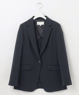 自由区 L 【セットアップ対応・洗える】トリアセダブルクロステーラード ジャケット ネイビー系