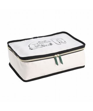 ACE BAGS & LUGGAGE HAyU × ace. トラベルポーチ Mサイズ 猫柄 17822 アイボリー