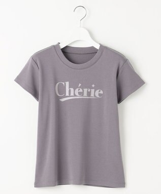 Feroux レタードプリントコンパクト Tシャツ グレー系