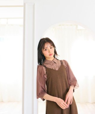 Feroux 【大好評につき追加生産決定！】袖チュールブラウス ベージュ系