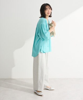 Green Parks リブドッキングシアーシャツ Blue