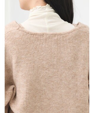 earth music&ecology Ｓｅｔ２点クロスニット＋ノースリーブニットワンピース Beige