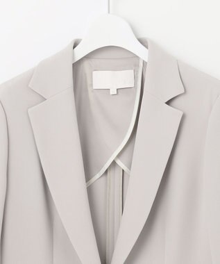 自由区 L 【セットアップ対応・洗える】トリアセダブルクロステーラード ジャケット ライトグレー系