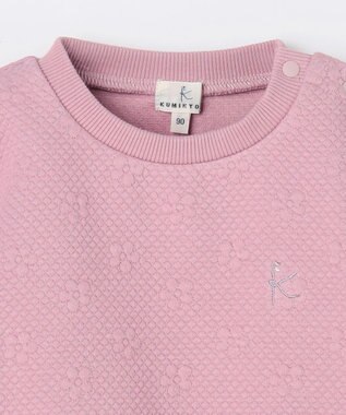 組曲 KIDS 【90-100㎝】フラワーキルト トレーナー ラベンダー