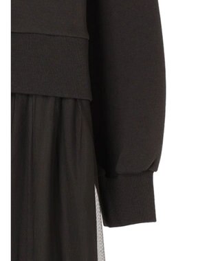 Green Parks ・ＳＵＧＡＲ　ＳＰＯＯＮ　チュールドッキングワンピース Black