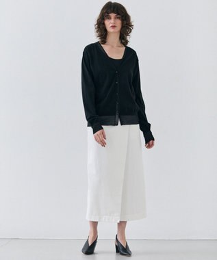 BEIGE， 【洗える・VERY 6月号掲載】FICUS / デニムラップスカート White