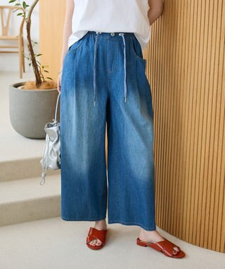 Green Parks ライトデニムワイドパンツ