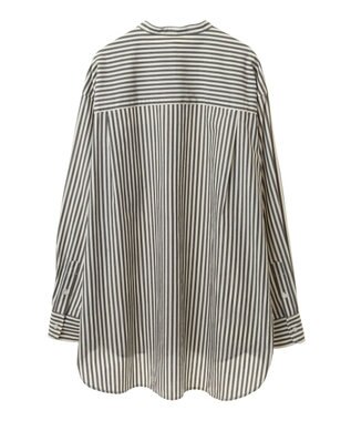 CRAFT STANDARD BOUTIQUE バンドカラーシャツ Stripe Gray
