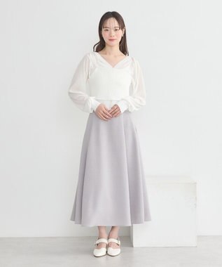 earth music&ecology シアーラメＶネックカーディガン Off White