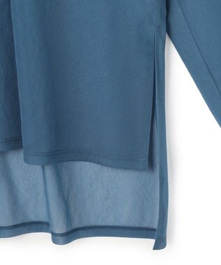 uncrave トリコットシフォン タートルトップス サックス