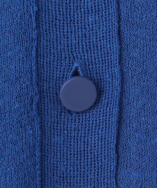 BEIGE， 【洗える・Oggi10月号掲載】MILANO / リネン混シアーポロカラーニット Blue