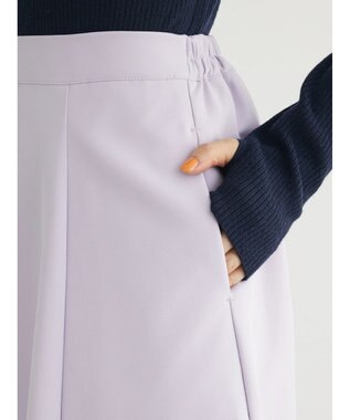 Green Parks 〈選べるきれシル〉フレアロング丈スカート Lavender