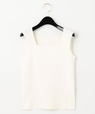 GRACE CONTINENTAL リブニットスクエアトップ ホワイト