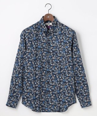 JOSEPH ABBOUD 【ジョセフ・アブード氏セレクト・英国LIBERTY社】リバティ シャツ ネイビー系6