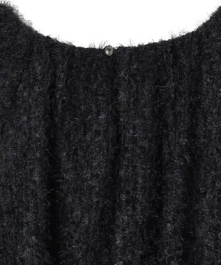 UNFILO エアリーヤーン ギャザーブラウス ネイビー