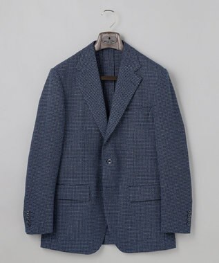 GOTAIRIKU 【尾州】ストレッチメッシュジャケット_千鳥格子柄 ネイビー×千鳥格子柄