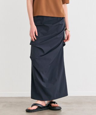 BEIGE， 【接触冷感/UVカット/洗える】YANN / サイドタックIラインロングスカート