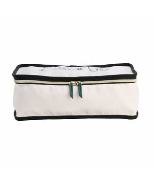 ACE BAGS & LUGGAGE HAyU × ace. トラベルポーチ Mサイズ 猫柄 17822 アイボリー