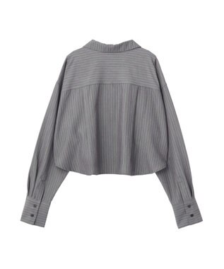AMERICAN HOLIC 【2点セット・マルチ機能】タイトスカート+ショート丈シャツ Stripe Gray