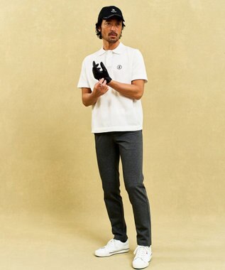 23区GOLF 【MEN】通気性抜群でムレにくい ニットポロシャツ ホワイト系
