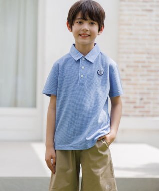 J.PRESS KIDS 【100-130cm】カノコ ライク 半袖ポロシャツ ブルー系