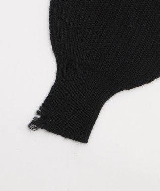 WEGO モヘアタッチスターBIGニット ブラック