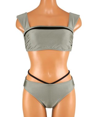 San-ai Resort（三愛水着楽園） シアーパーツバンドゥビキニ　9M 　【San-ai Resort（サンアイリゾート）】 カーキ