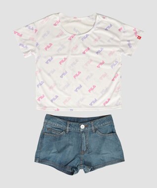 OP／FILA 【FILA】Ｔシャツ付きセパレート4点セット水着 ホワイト